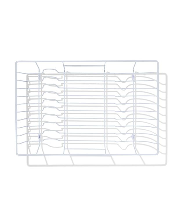 afdruiprek 30x45x10.5cm metaal wit - 20500193 - HEMA
