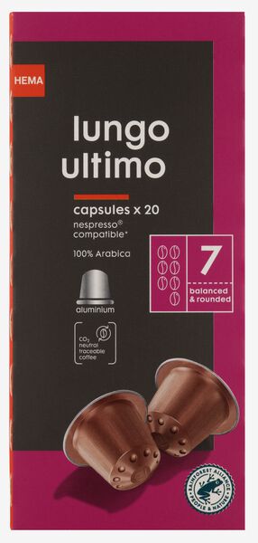 20er-Pack Kaffeekapseln, Lungo Ultimo - 17180015 - HEMA
