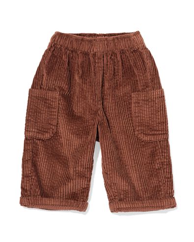 pantalon b&eacute;b&eacute; velours c&ocirc;tel&eacute; marron - 33168770BROWN - HEMA
