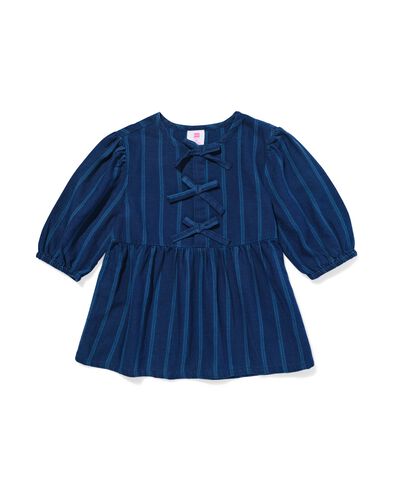 chemisier pour enfants &agrave; rayures bleu fonc&eacute; - 30814816DARKBLUE - HEMA