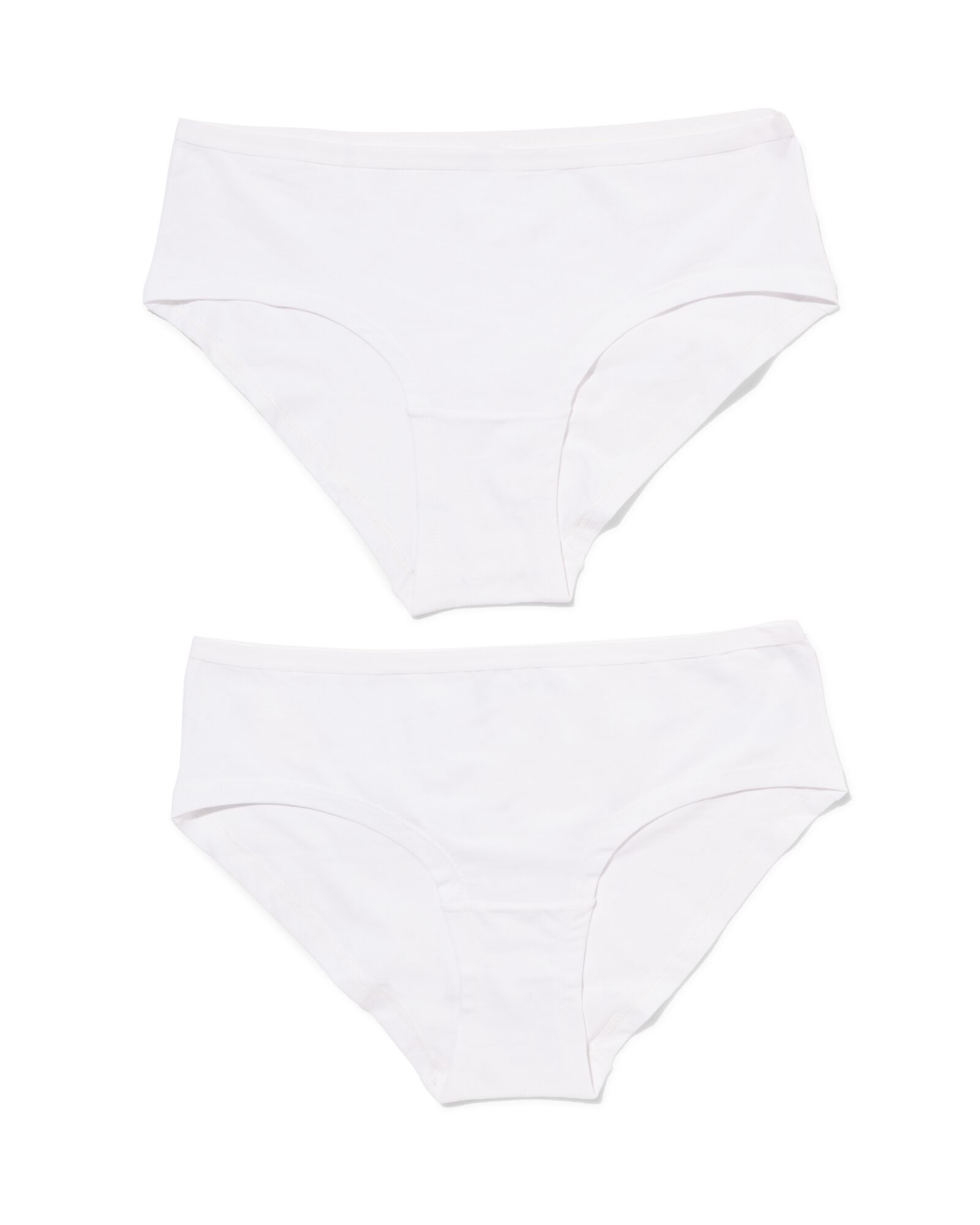2er-Pack Damen-Hipster, Baumwolle/Elasthan wei&szlig; wei&szlig; - 1000030309 - HEMA