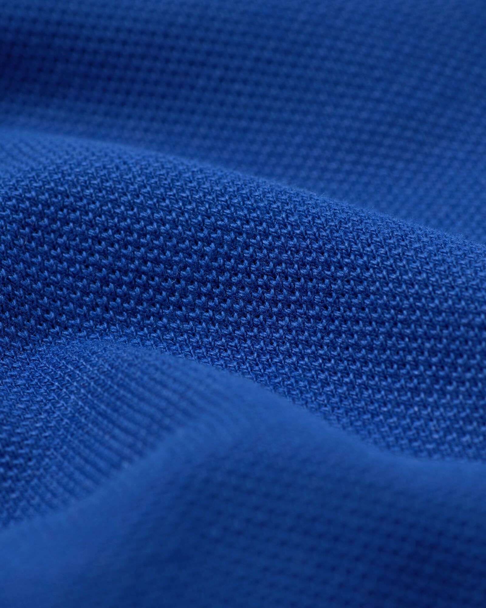 herenpolo Denton piqu&eacute; felblauw felblauw - 2140330BRIGHTBLUE - HEMA