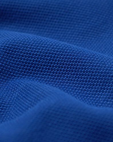 herenpolo Denton piqu&eacute; felblauw felblauw - 2140330BRIGHTBLUE - HEMA