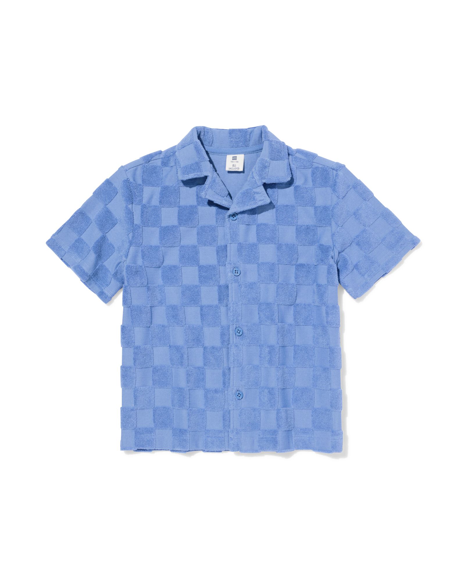 chemise enfant tissu &eacute;ponge blocs bleu bleu - 30720218BLUE - HEMA