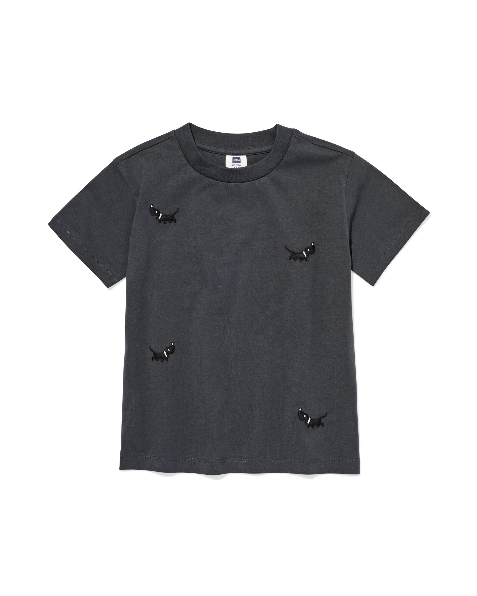 t-shirt enfant Takkie gris fonc&eacute; gris fonc&eacute; - 30713701DARKGREY - HEMA