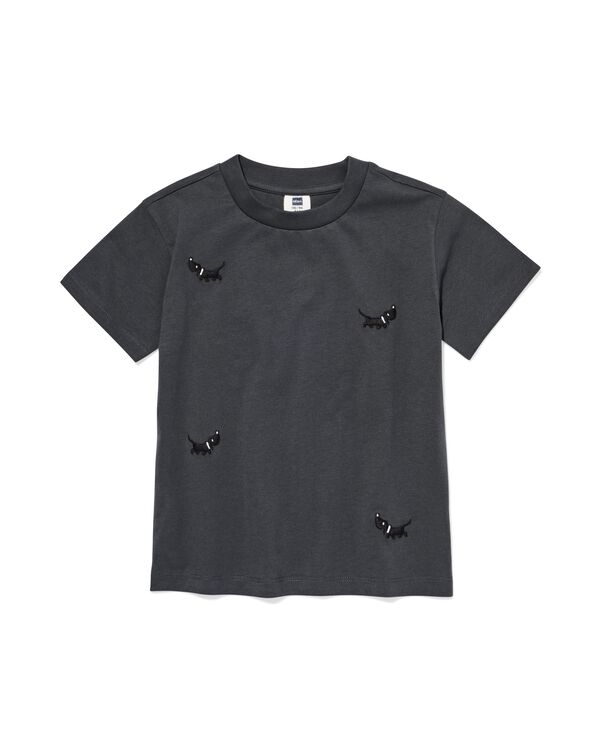 Takkie kinder T-shirt donkergrijs donkergrijs - 30713701DARKGREY - HEMA