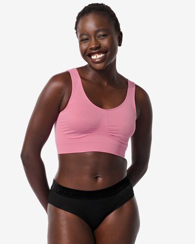 haut sans coutures non pr&eacute;form&eacute; rose - 21800746PINK - HEMA