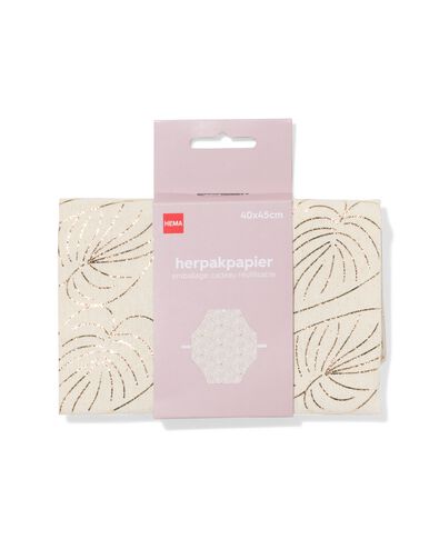 Einpackpapier aus Baumwolle, 40&nbsp;&times;&nbsp;45 cm, Bl&auml;tter - 14700603 - HEMA