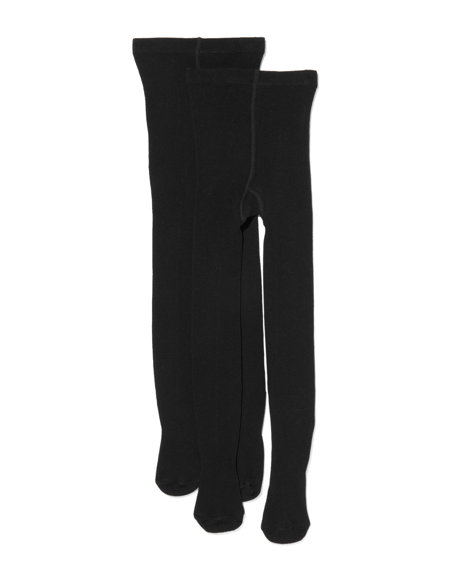 Kinder-Strumpfhosen mit Baumwolle, 2 Paar schwarz schwarz - 1000028428 - HEMA