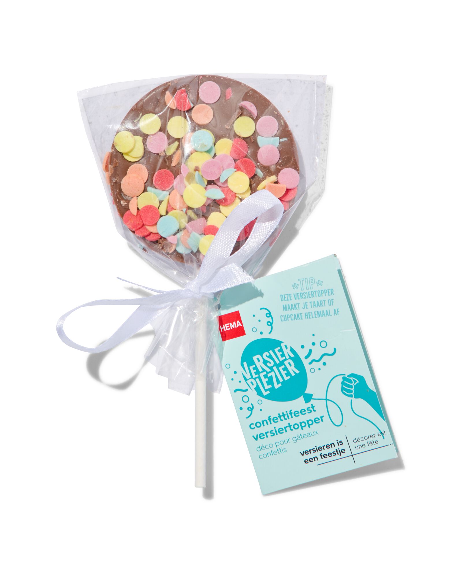 d&eacute;coration pour g&acirc;teau &Oslash;6cm - f&ecirc;te confettis - 10280030 - HEMA