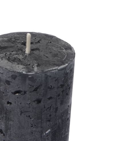 bougie rustique - 11 x 5 cm - anthracite noir 5 x 11 - 13503401 - HEMA