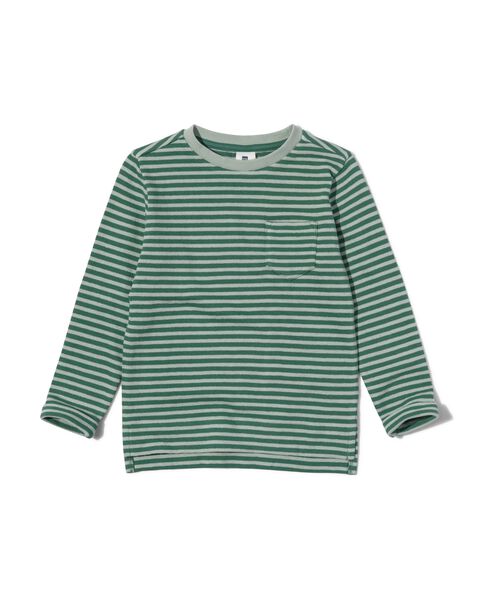 kinder t-shirt strepen groen - 1000029790 - HEMA