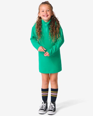 Kinder-Kleid, mit Reißverschluss grün 98/104 - 30832171 - HEMA