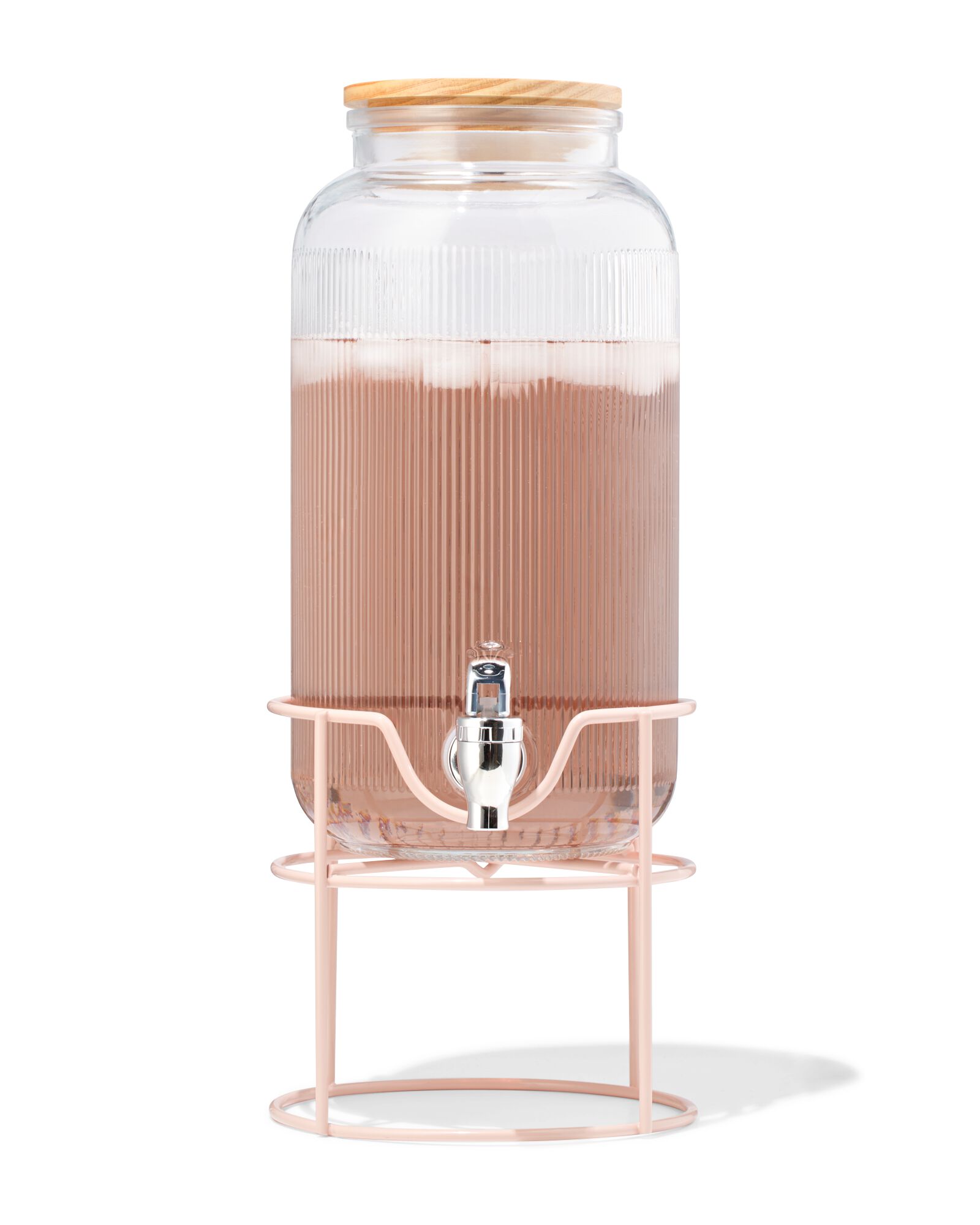 support fontaine &agrave; boisson 16,5x16,5x16cm m&eacute;tal rose - 41800211 - HEMA