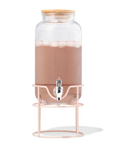 support fontaine &agrave; boisson 16,5x16,5x16cm m&eacute;tal rose - 41800211 - HEMA