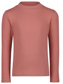 Kinder-Shirt, gerippt rosa rosa - 1000028373 - HEMA