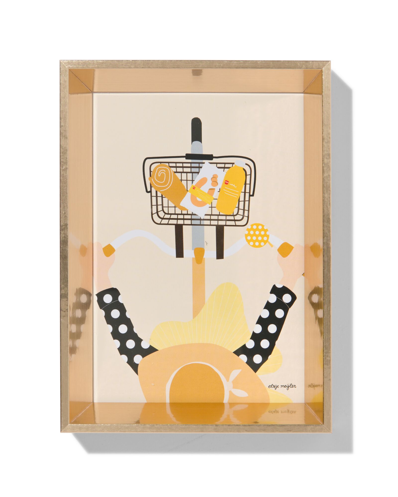 Bilderrahmen 10 &times; 15 cm, Holz, Facettenrand, Gold 10 x 15 gold - 13621069 - HEMA