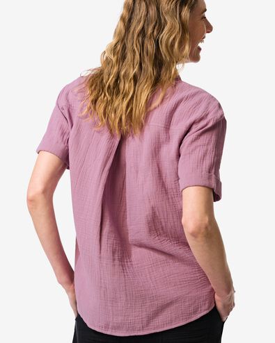 damesblouse Kai mousseline  paars - 36303570PURPLE - HEMA