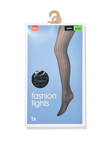 collant &agrave; chevrons tendance noir noir - 4042505BLACK - HEMA