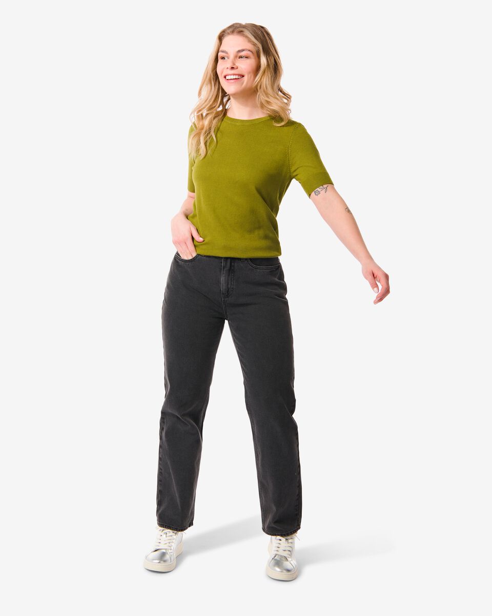 Damen-Jeans, Straight Fit dunkelgrau - 1000030533 - HEMA