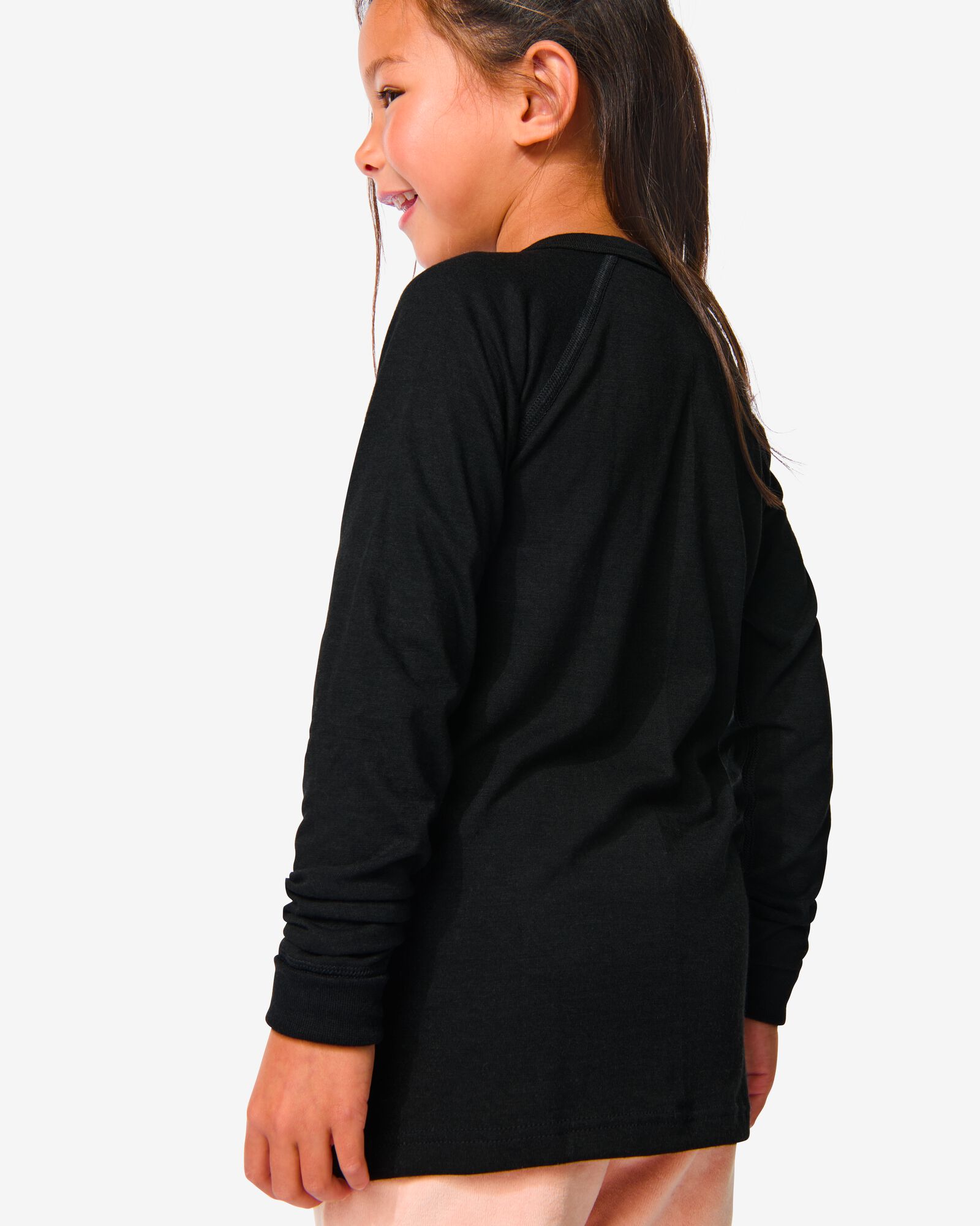 t-shirt thermo enfant noir noir - 1000001475 - HEMA