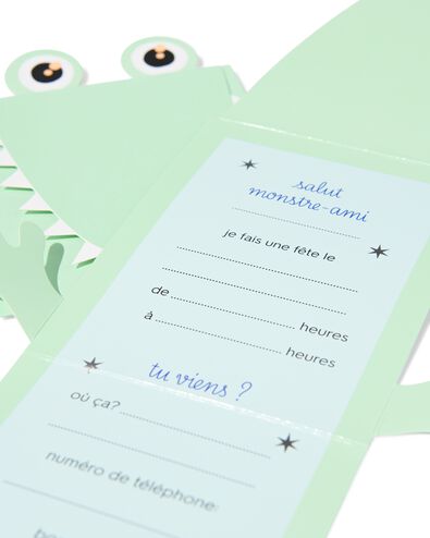 uitnodigingskaarten monsters - 8 stuks - 14250395 - HEMA