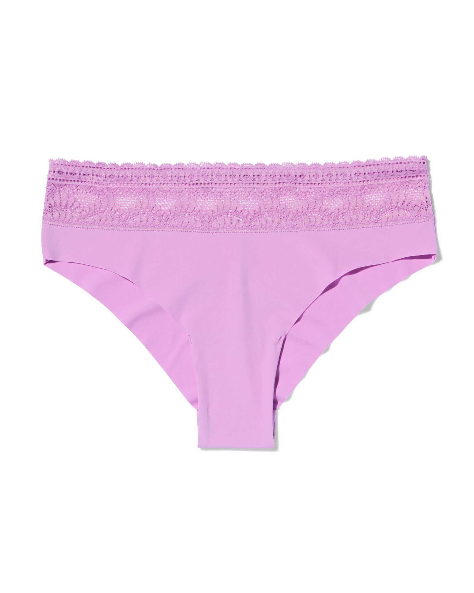 slip br&eacute;silien femme microfibre avec ceinture en dentelle violet violet - 19602675PURPLE - HEMA