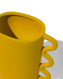 vase en faïence avec anses Ø23 jaune - 13323021 - HEMA