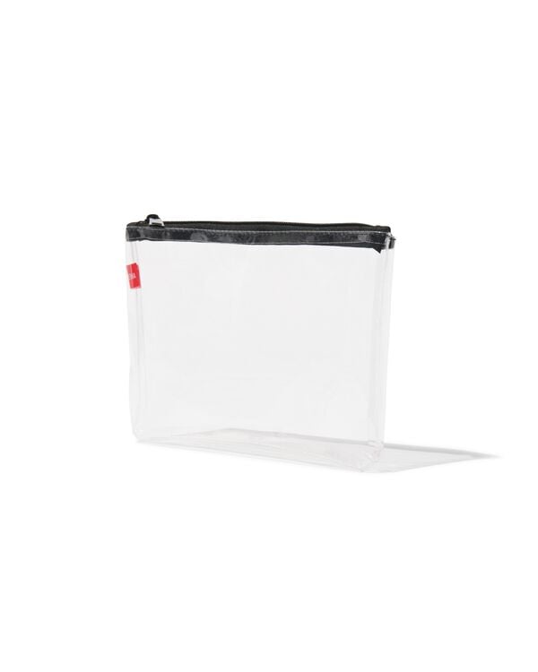 toilettas plat transparant 14x20 - 11890618 - HEMA