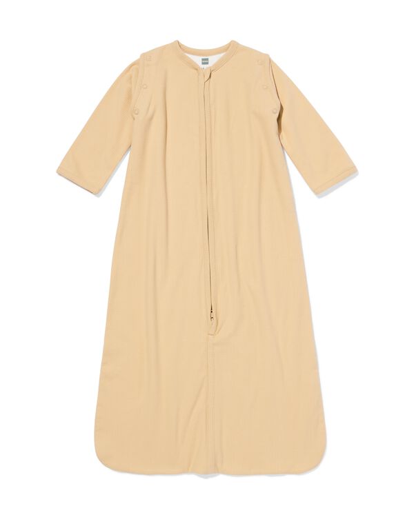 babyslaapzak met afneembare mouwen katoen rib tog 1.0 zand zand - 33303560SAND - HEMA