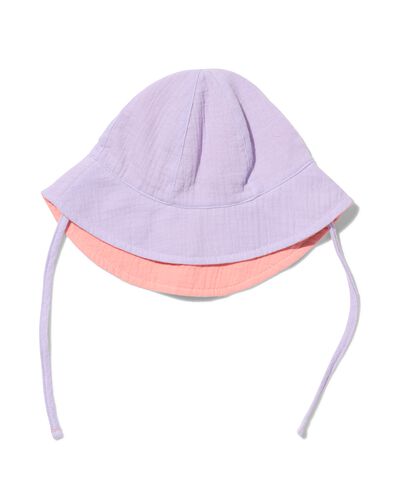baby zonnehoed mousseline lila - 33250090LILAC - HEMA
