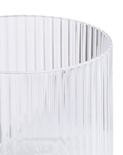 Glas f&uuml;r Duftkerze, ⌀10 x 8,5 cm, gerippt, transparent - 13507524 - HEMA