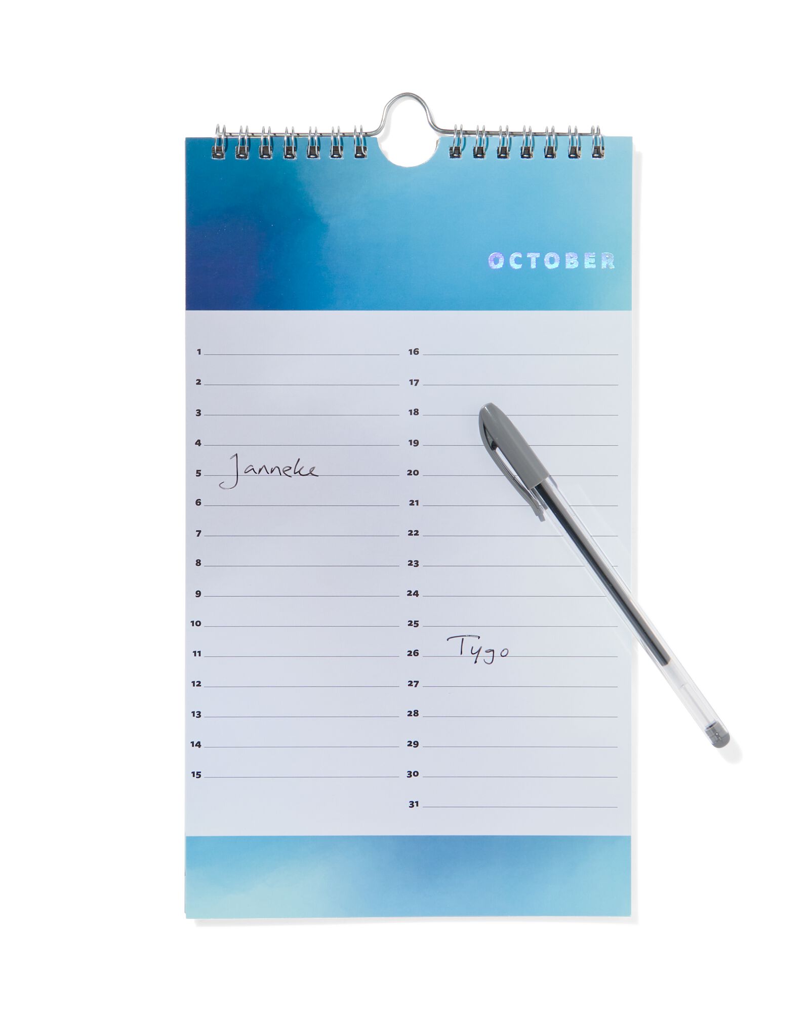 Geburtstagskalender, 28 x 16 cm, Sternschnuppe - 14170165 - HEMA