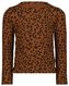 t-shirt enfant côtelé animal marron - 1000025565 - HEMA