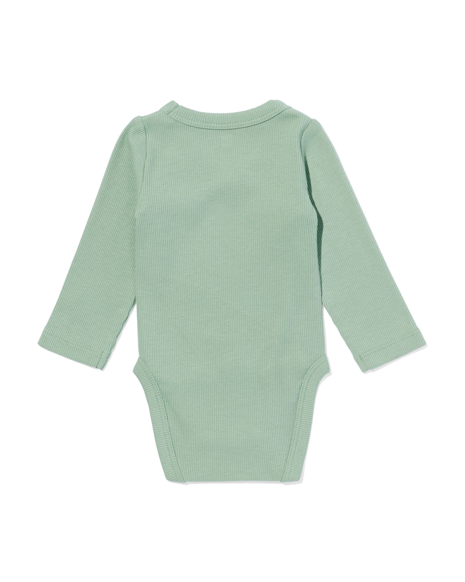 body de croissance b&eacute;b&eacute; c&ocirc;tel&eacute; avec bambou stretch vert - 33401720GREEN - HEMA