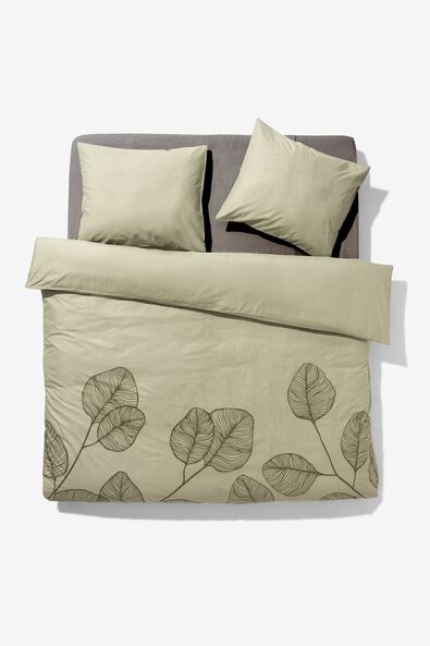 Bettwäsche, Soft Cotton, 200 x 220 cm, Blätter, grün - 5760025 - HEMA