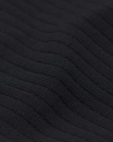 shortie haut à côtes en coton stretch pour femme noir M - 21950022 - HEMA