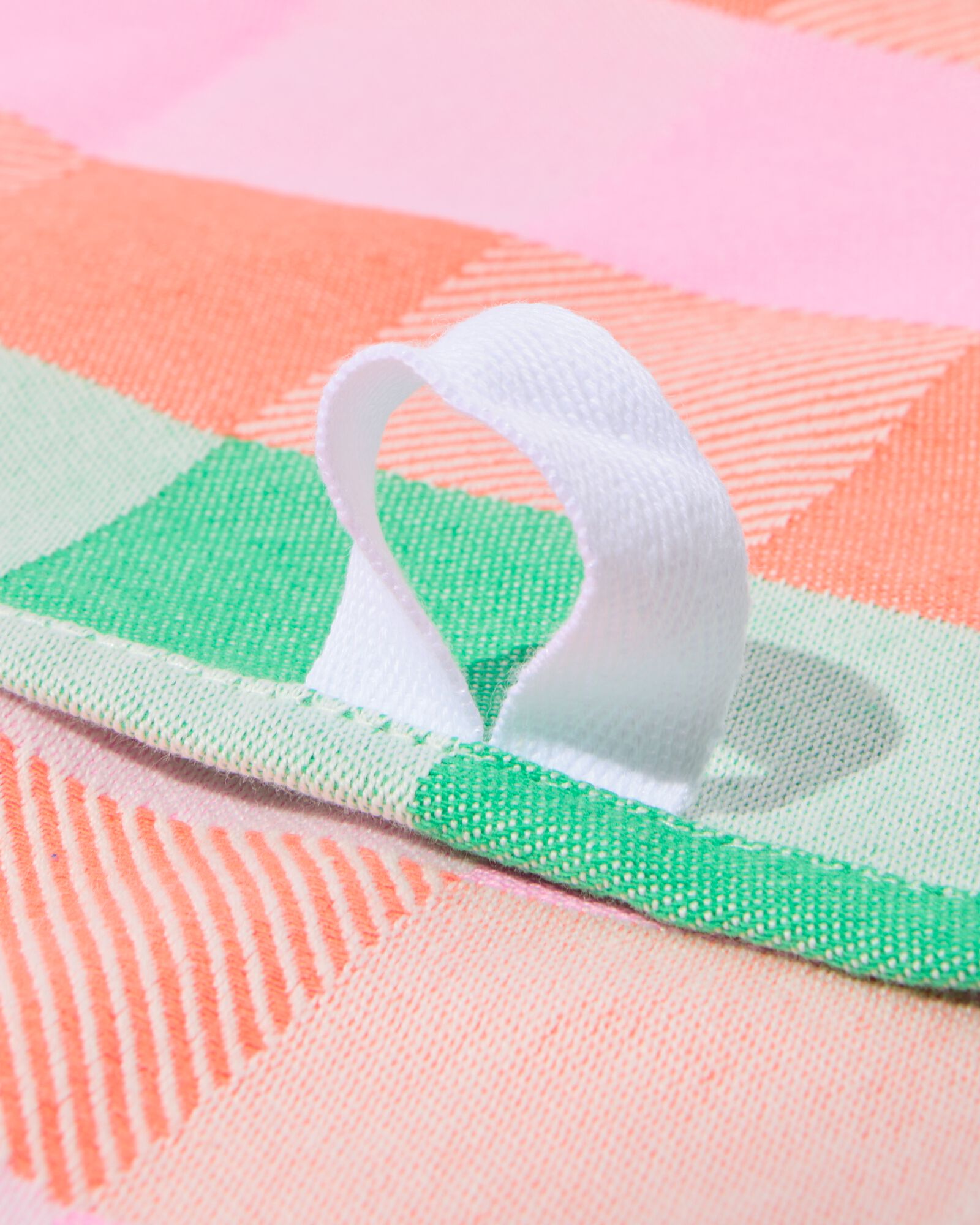 torchon 65x65 cm coton carreaux rose - 5440010 - HEMA