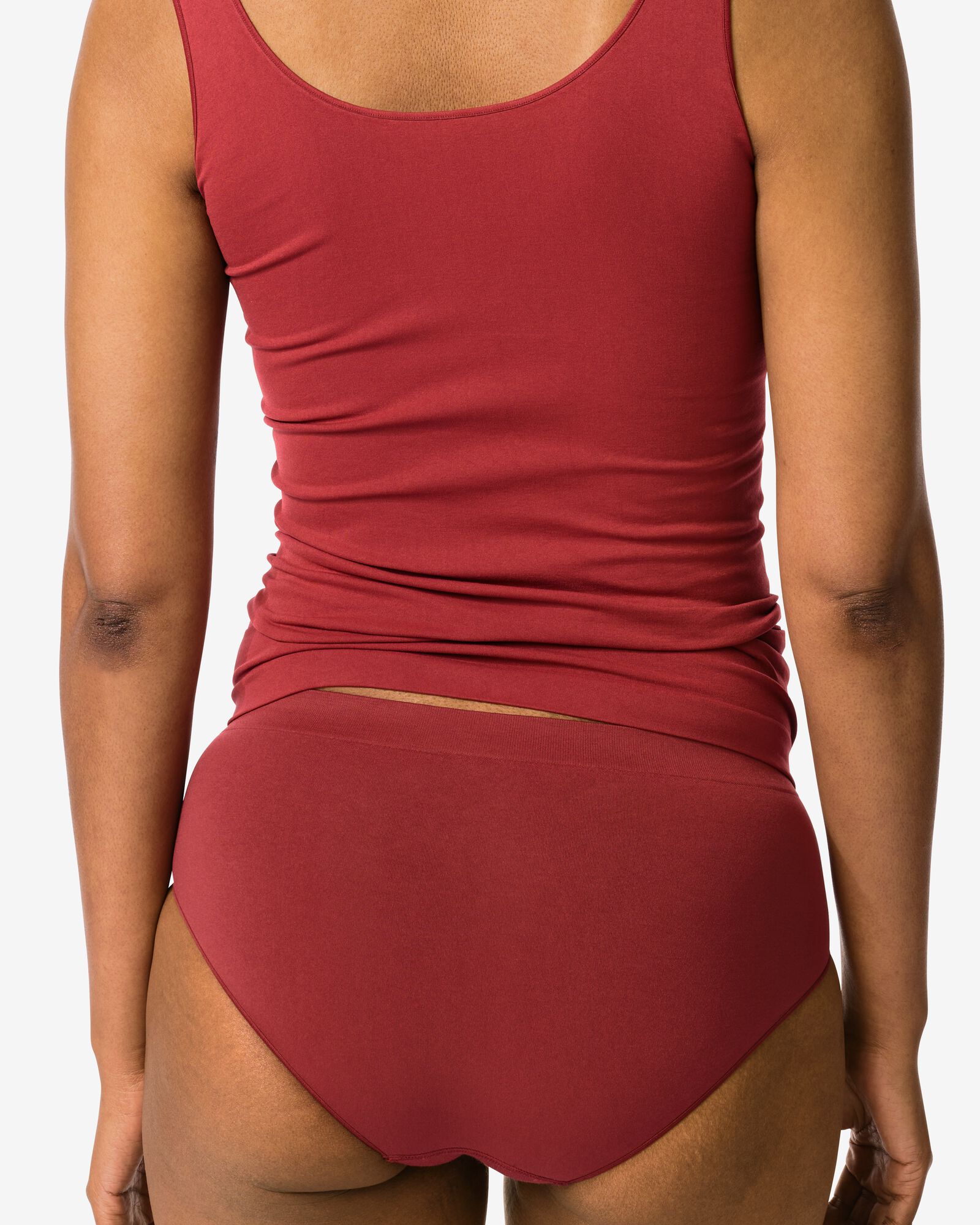 slip hipster femme sans couture microfibre rouge fonc&eacute; rouge fonc&eacute; - 19601544DARKRED - HEMA
