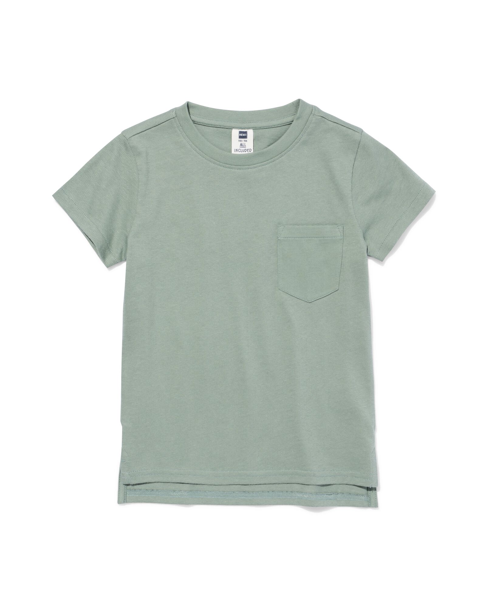 kinder T-shirt structuur groen groen - 30718806GREEN - HEMA