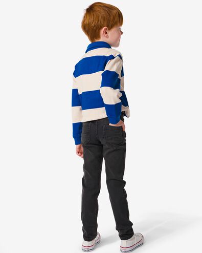 kindersweater polo strepen blauw 98/104 - 30778923 - HEMA