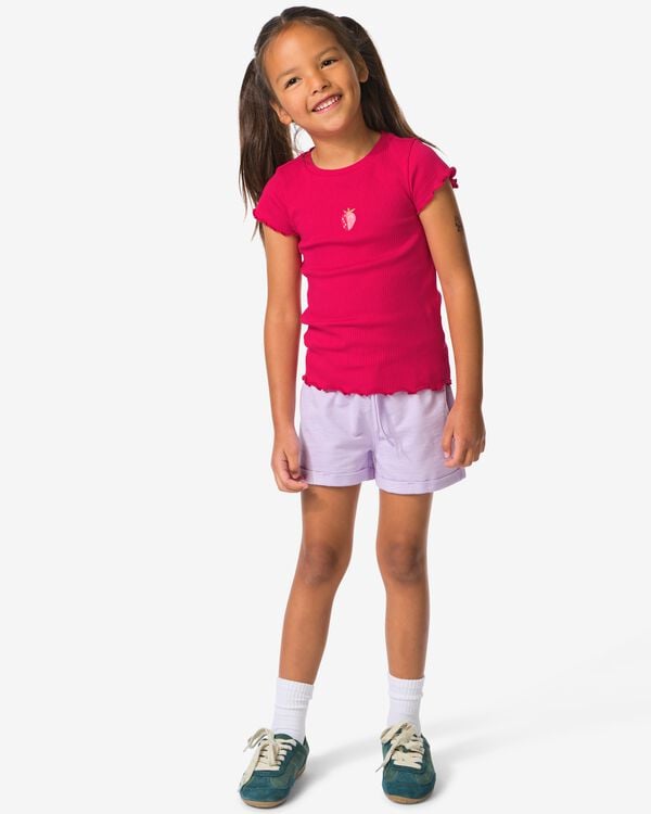 kinder sweatshort comfy fit lila lila - 30846334LILAC - HEMA