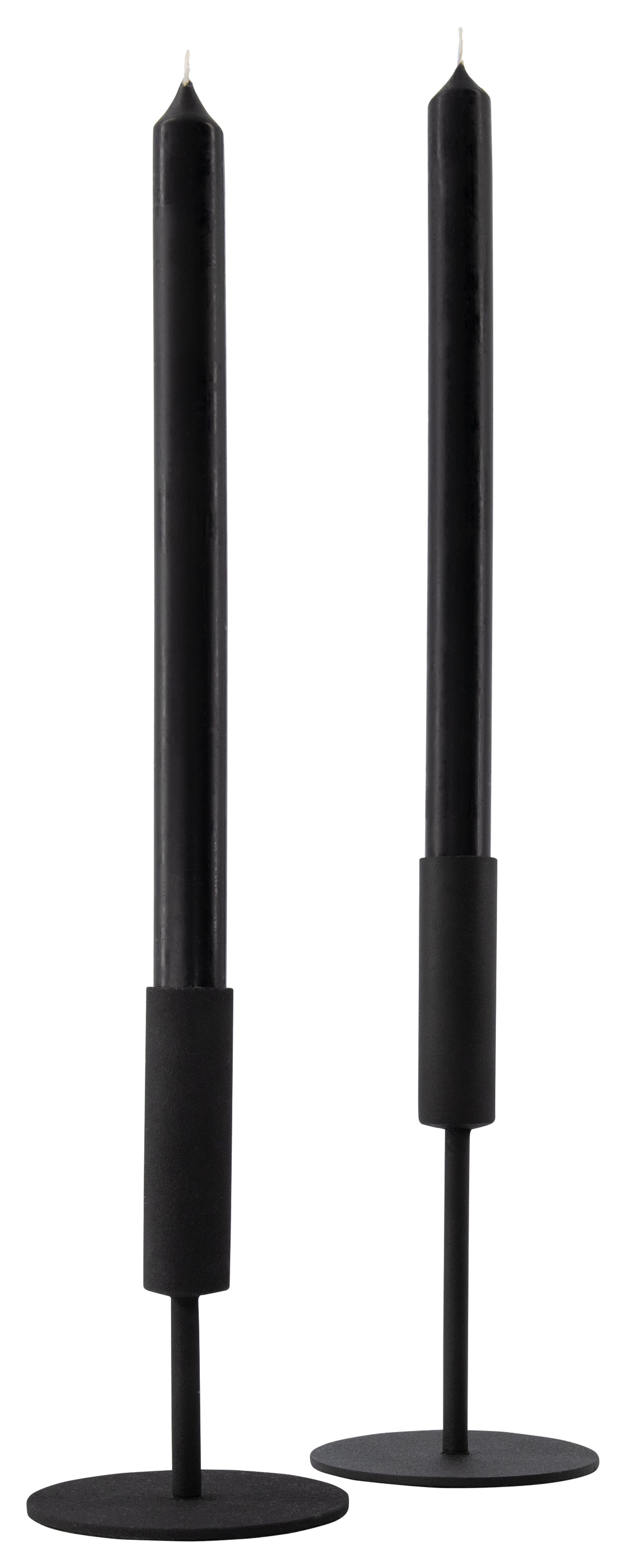 12er-Pack lange Haushaltskerzen, &Oslash; 2.2 x 29 cm, schwarz schwarz 2,2 x 29 - 13503362 - HEMA