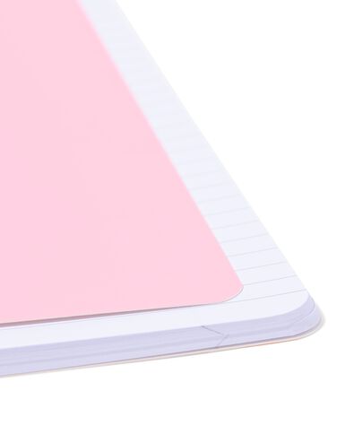 cahiers A5 lign&eacute;s rose &ndash; 3 pi&egrave;ces - 14100243 - HEMA