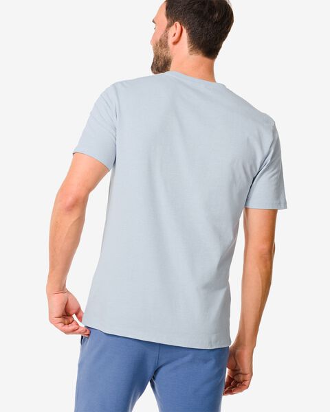 t-shirt homme regular fit col rond bleu bleu - 1000030604 - HEMA