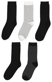 5 paires de chaussettes femme noir noir - 1000025193 - HEMA