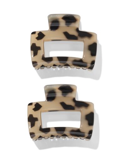 2 pinces &agrave; cheveux 5cm tortue - 11870072 - HEMA