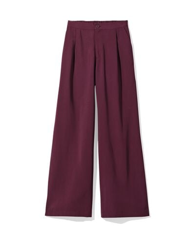 damesbroek Sarie regular fit bordeauxrood bordeauxrood - 36207470BURGUNDYRED - HEMA