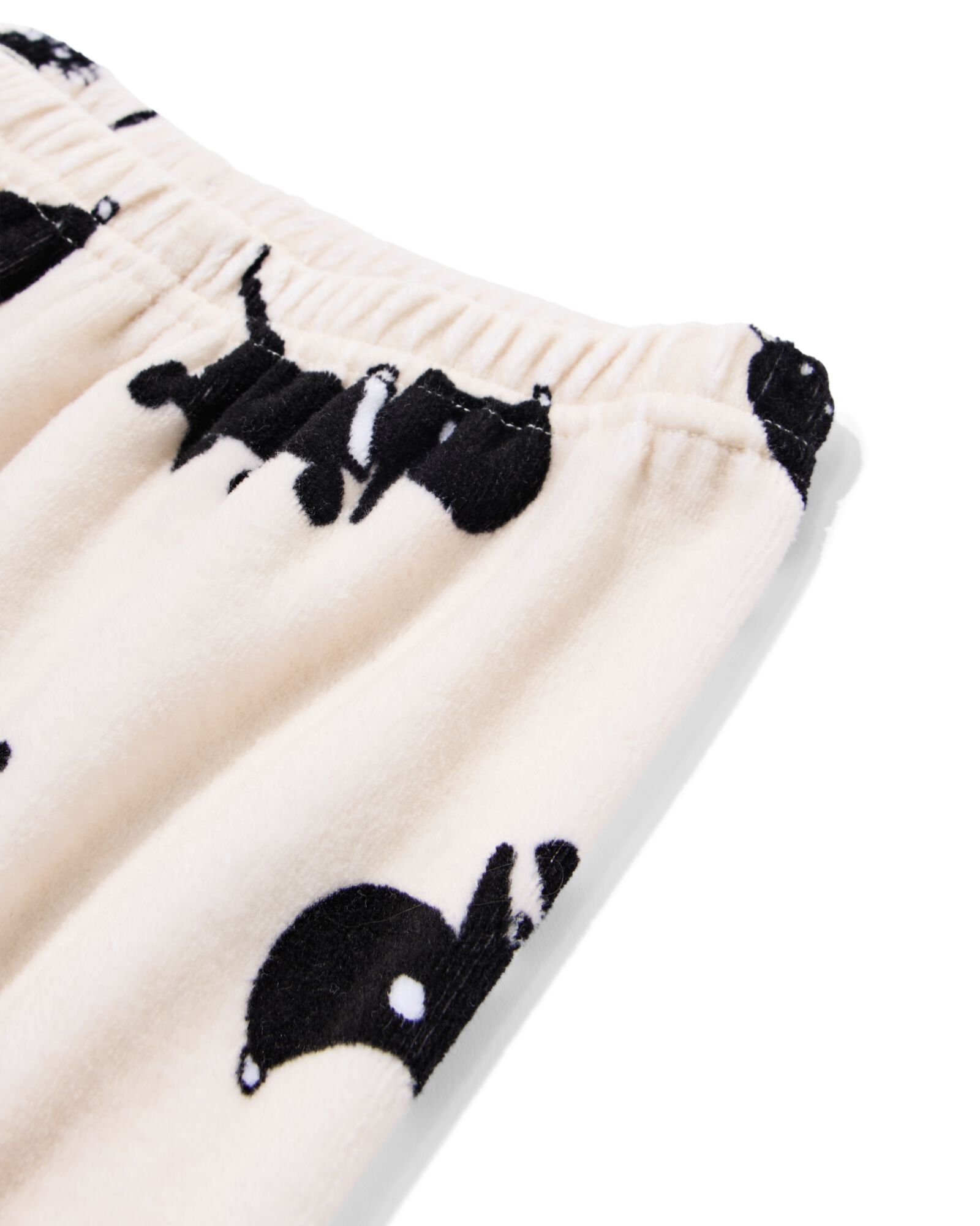 Takkie Kinderpyjama Velours eierschalenfarben eierschalenfarben - 23001250OFFWHITE - HEMA