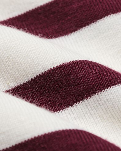 Damen-T-Shirt Cara, Jersey, gestreift bordeauxrot - 36302130BURGUNDYRED - HEMA